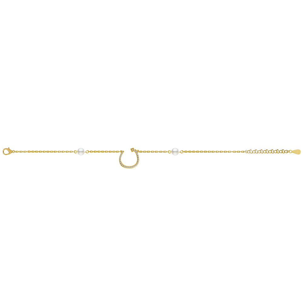 Picture of Juvenis "Ùâ€ " Arabic Letter Zirconed Bracelet JLJ-MB0002CZ-G