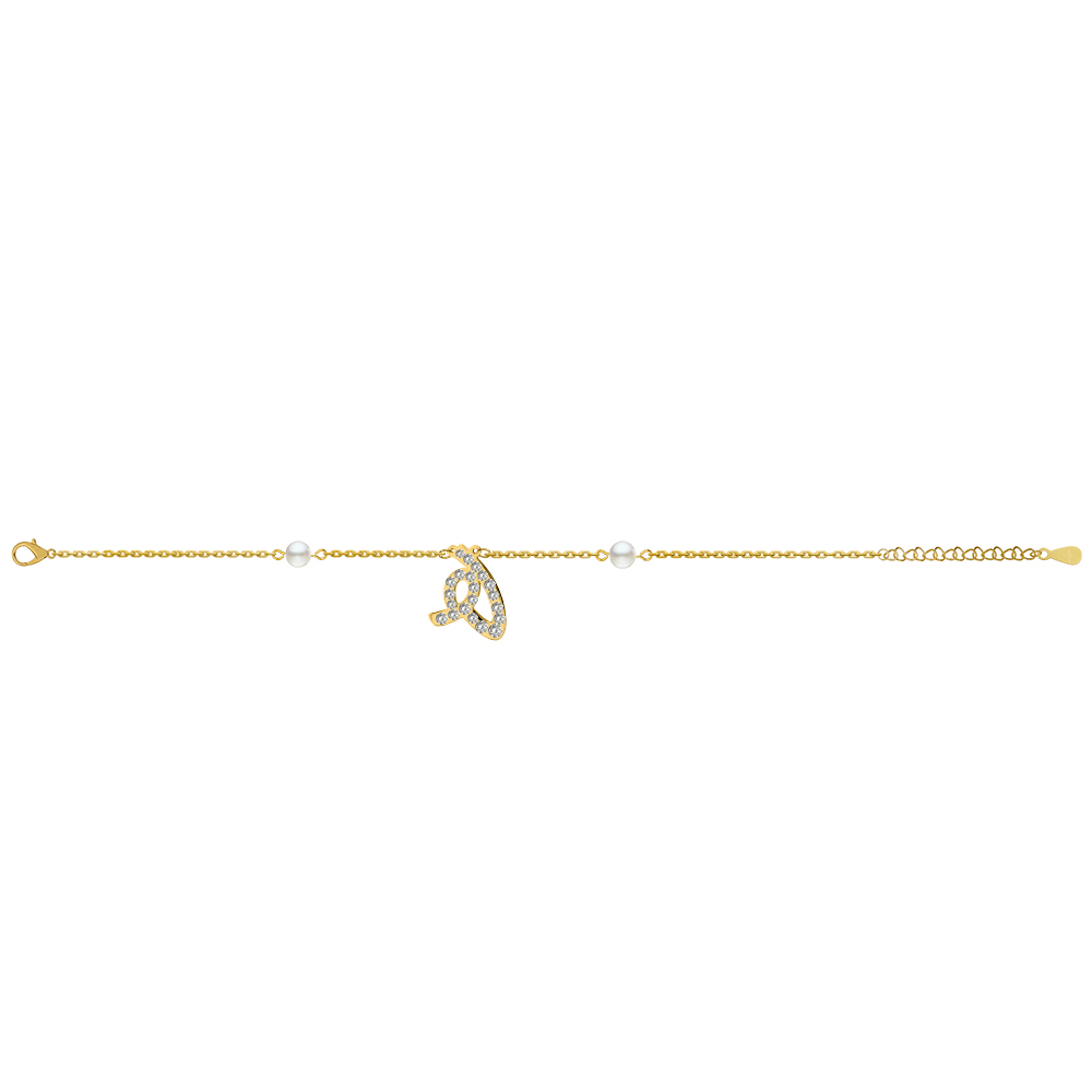 Picture of Juvenis Arabic Letter Zirconed Bracelet JLJ-MB0007CZ-G