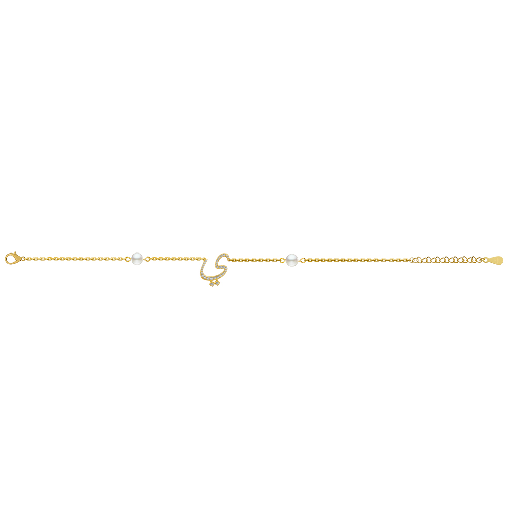 Picture of Juvenis "ÙÅ " Arabic Letter Zirconed Bracelet JLJ-MB0008CZ-G